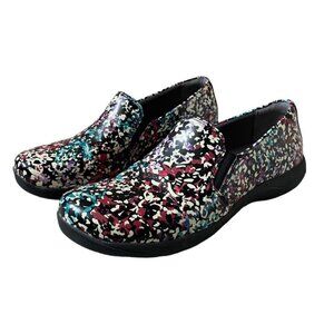 Dansko Nora Petals Floral Slip On Clog Nursing Shoes size EU40